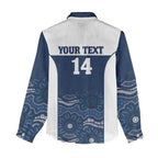 Custom Australia Brumbies Women Casual Shirt Est 1995 Aboriginal Art