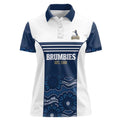 Custom Australia Brumbies Women Polo Shirt Est 1995 Aboriginal Art
