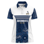 Custom Australia Brumbies Women Polo Shirt Est 1995 Aboriginal Art