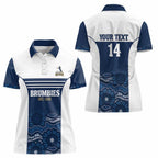 Custom Australia Brumbies Women Polo Shirt Est 1995 Aboriginal Art
