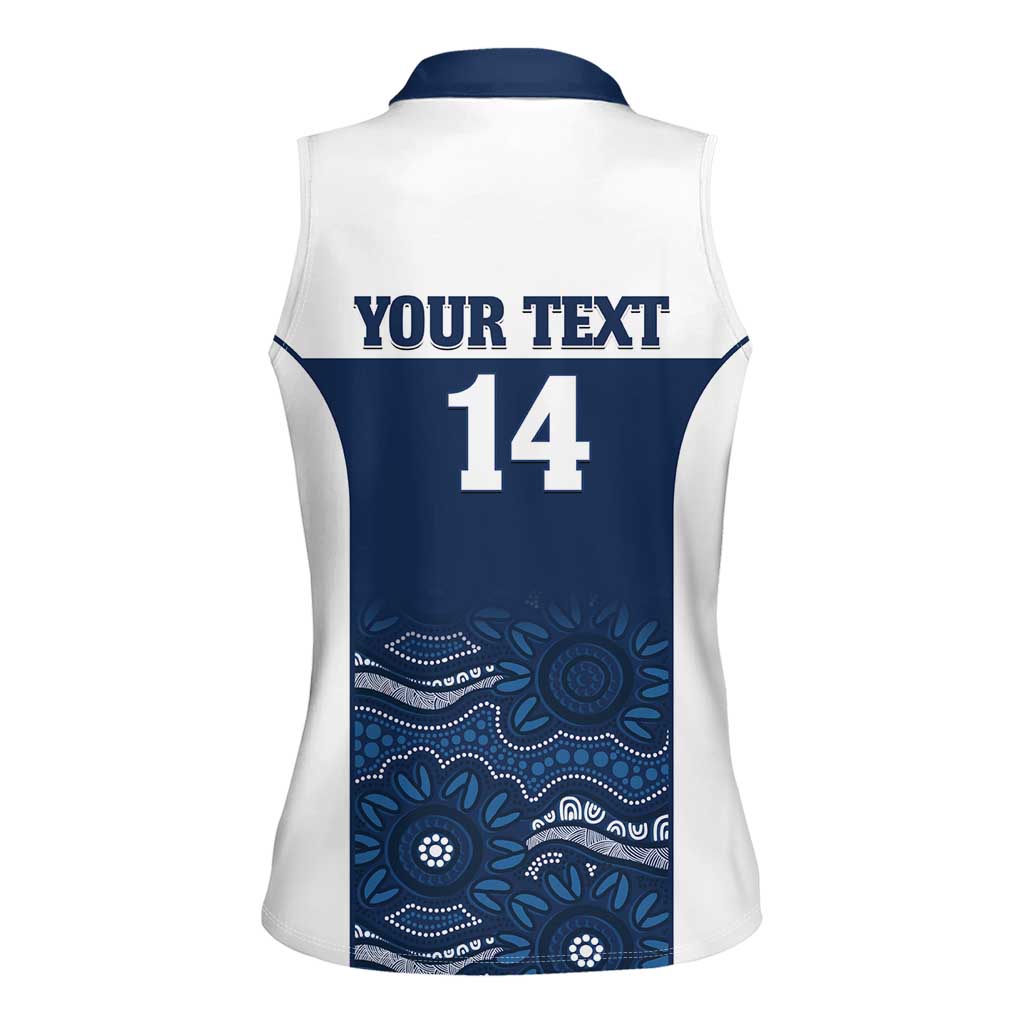 Custom Australia Brumbies Women Sleeveless Polo Shirt Est 1995 Aboriginal Art