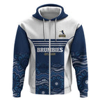 Custom Australia Brumbies Zip Hoodie Est 1995 Aboriginal Art