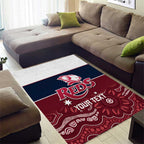 Custom Australia QLD Reds Area Rug Queensland Aboriginal Art