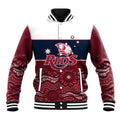 Custom Australia QLD Reds Baseball Jacket Queensland Aboriginal Art