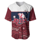 Custom Australia QLD Reds Baseball Jersey Queensland Aboriginal Art
