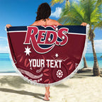 Custom Australia QLD Reds Beach Blanket Queensland Aboriginal Art