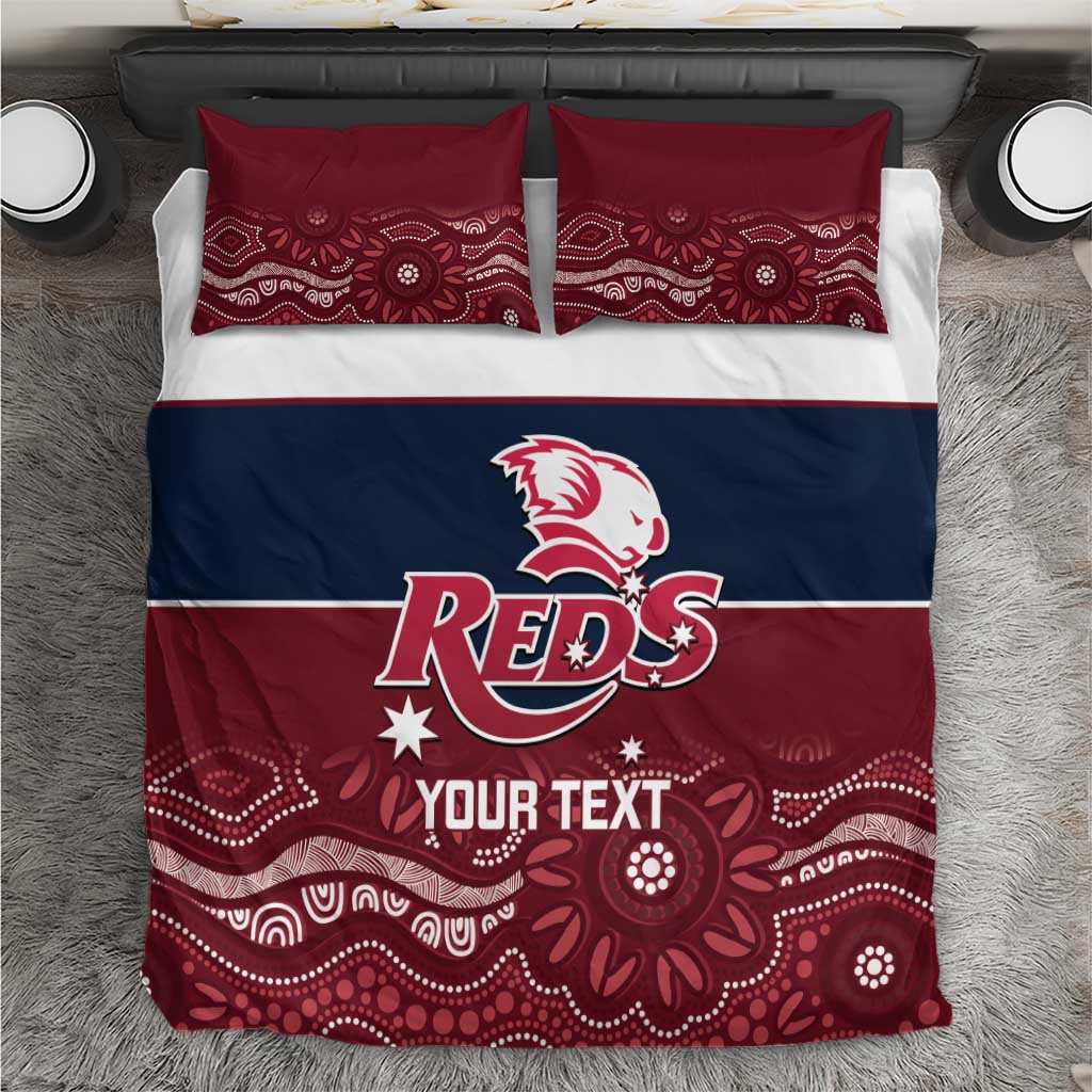 Custom Australia QLD Reds Bedding Set Queensland Aboriginal Art