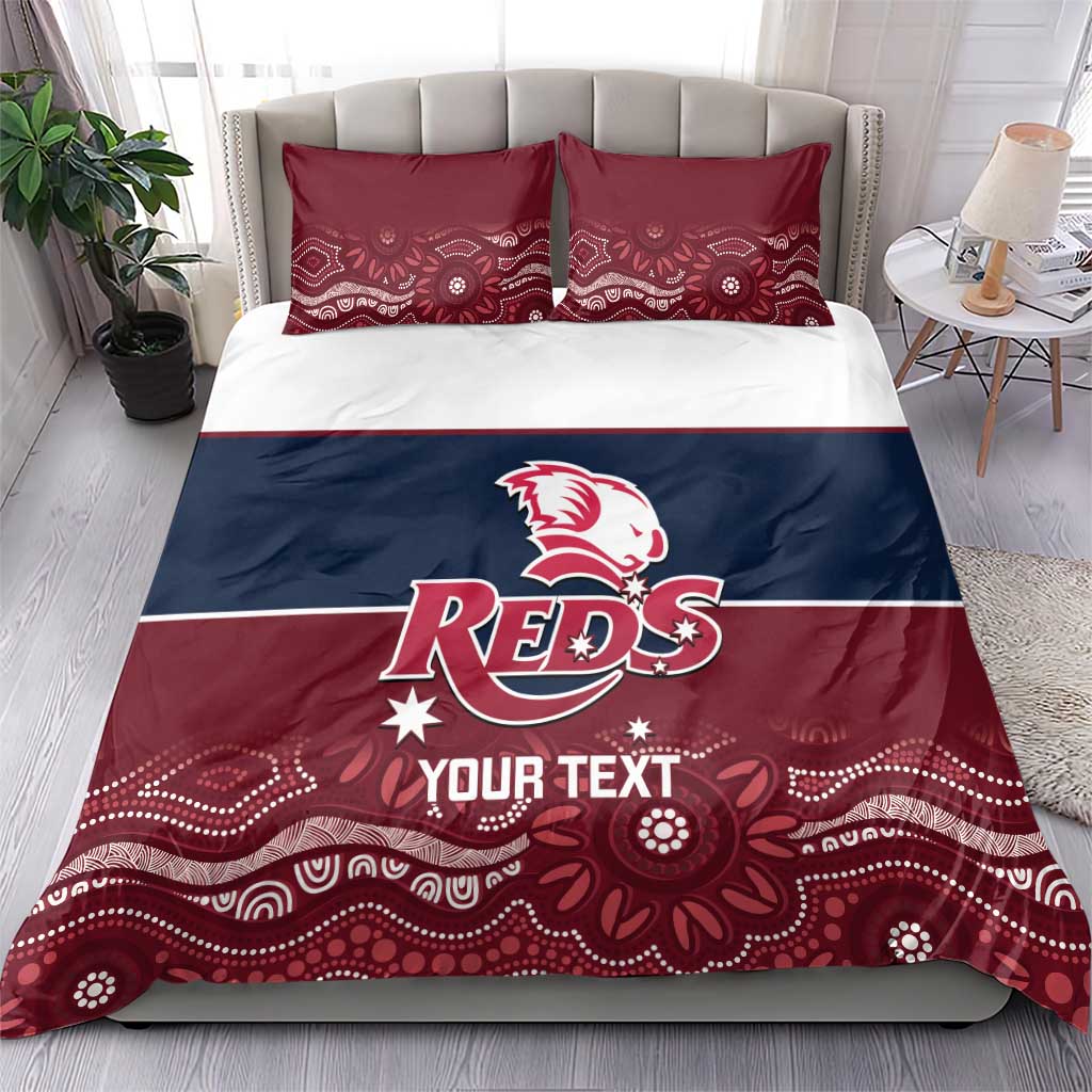 Custom Australia QLD Reds Bedding Set Queensland Aboriginal Art