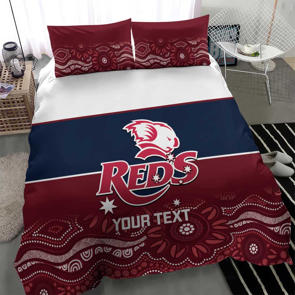 Custom Australia QLD Reds Bedding Set Queensland Aboriginal Art