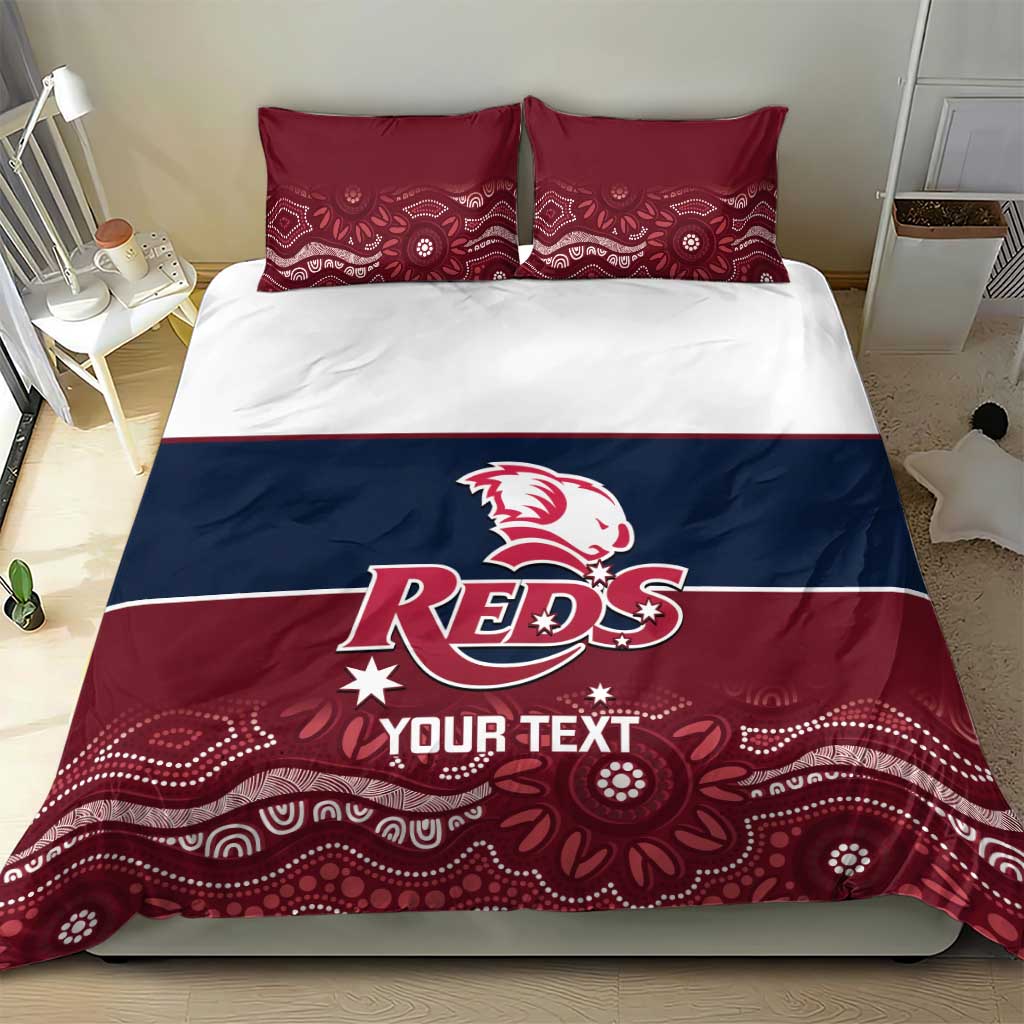 Custom Australia QLD Reds Bedding Set Queensland Aboriginal Art