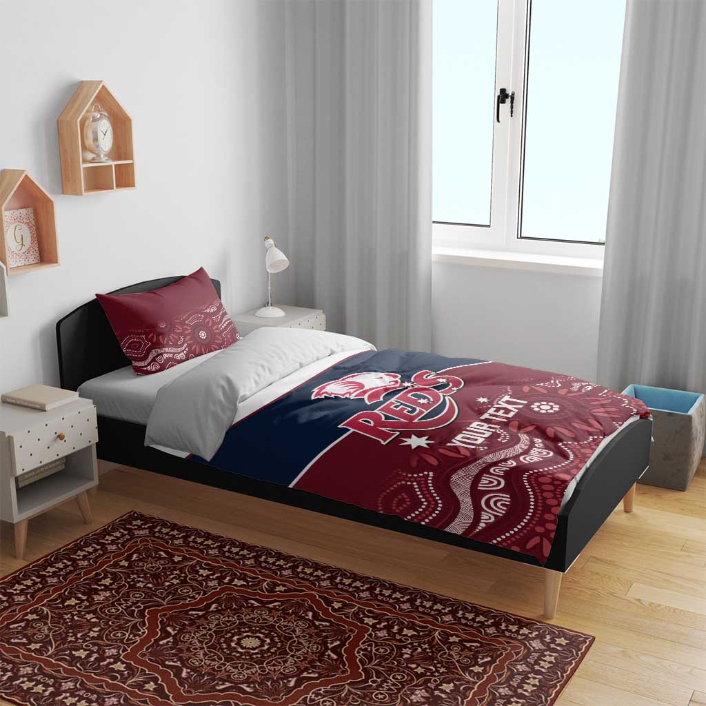 Custom Australia QLD Reds Bedding Set Queensland Aboriginal Art
