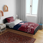 Custom Australia QLD Reds Bedding Set Queensland Aboriginal Art