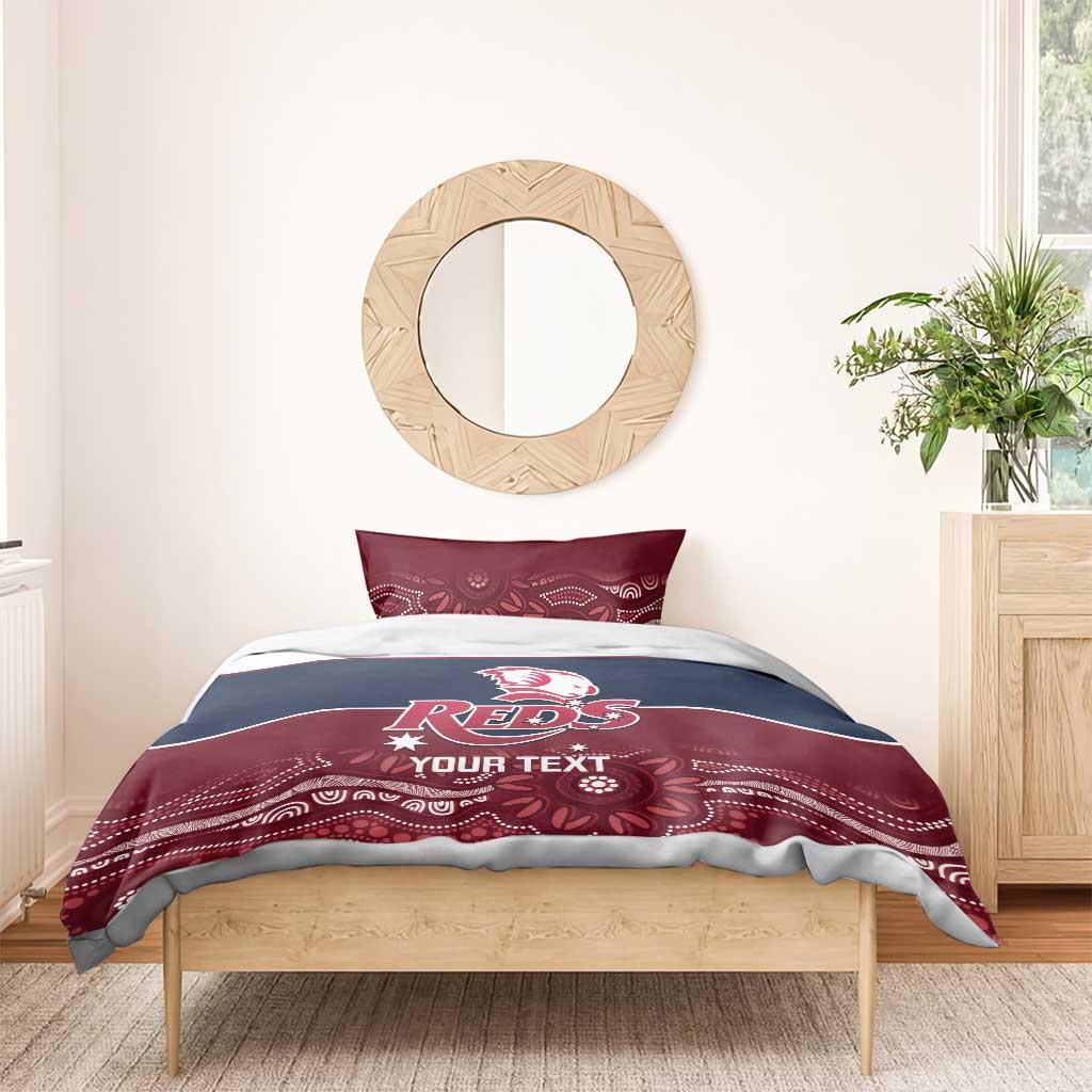 Custom Australia QLD Reds Bedding Set Queensland Aboriginal Art
