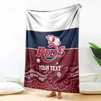 Custom Australia QLD Reds Blanket Queensland Aboriginal Art