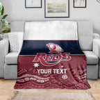 Custom Australia QLD Reds Blanket Queensland Aboriginal Art