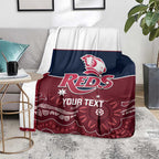 Custom Australia QLD Reds Blanket Queensland Aboriginal Art