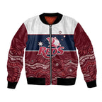 Custom Australia QLD Reds Bomber Jacket Queensland Aboriginal Art