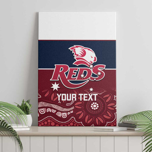 Custom Australia QLD Reds Canvas Wall Art Queensland Aboriginal Art