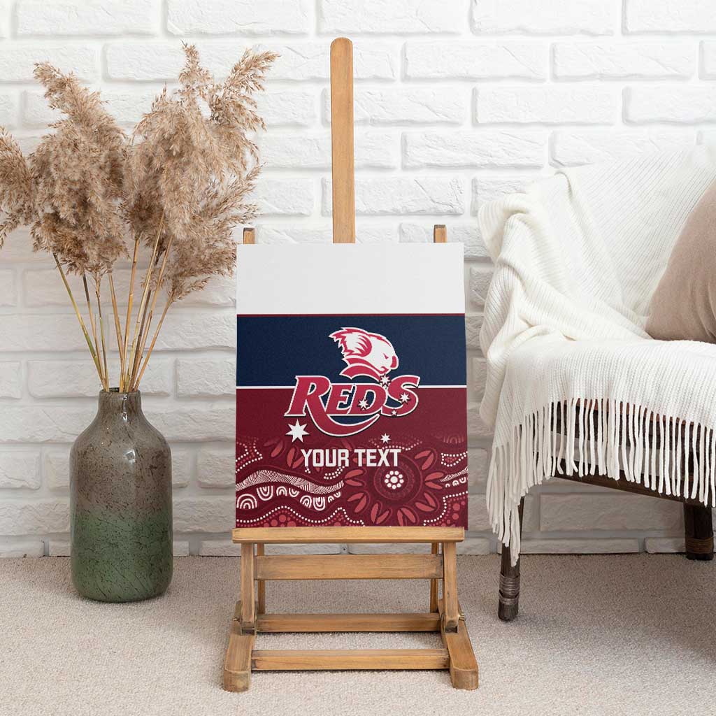 Custom Australia QLD Reds Canvas Wall Art Queensland Aboriginal Art