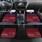 Custom Australia QLD Reds Car Mats Queensland Aboriginal Art