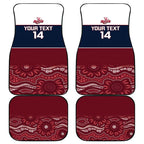 Custom Australia QLD Reds Car Mats Queensland Aboriginal Art