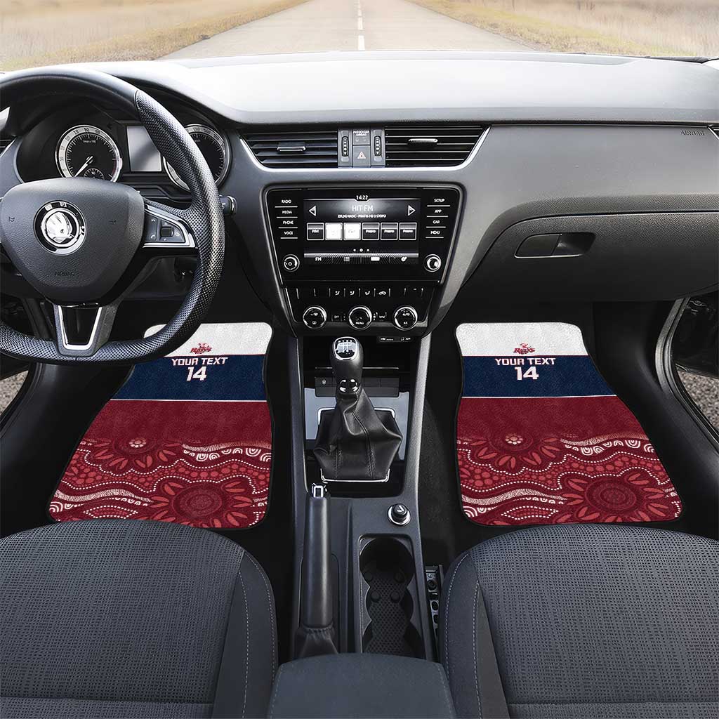 Custom Australia QLD Reds Car Mats Queensland Aboriginal Art