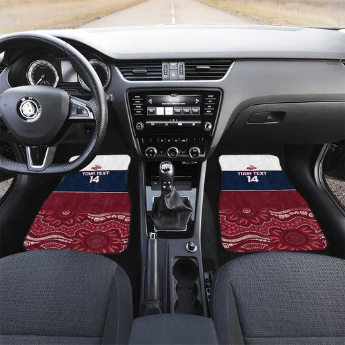 Custom Australia QLD Reds Car Mats Queensland Aboriginal Art