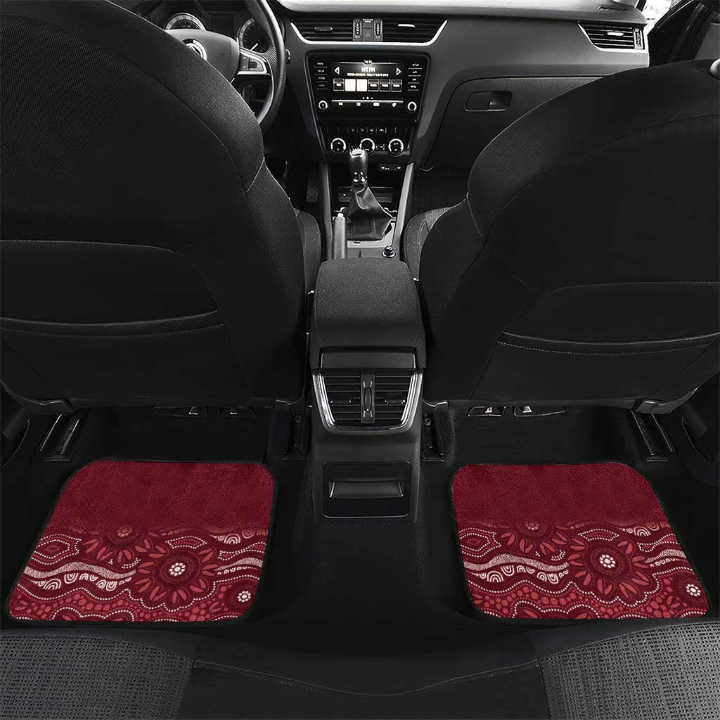 Custom Australia QLD Reds Car Mats Queensland Aboriginal Art