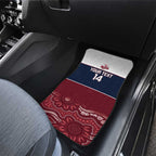 Custom Australia QLD Reds Car Mats Queensland Aboriginal Art