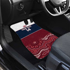 Custom Australia QLD Reds Car Mats Queensland Aboriginal Art