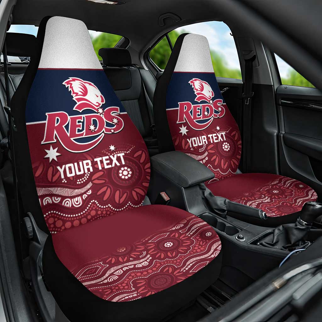 Custom Australia QLD Reds Car Seat Cover Queensland Aboriginal Art