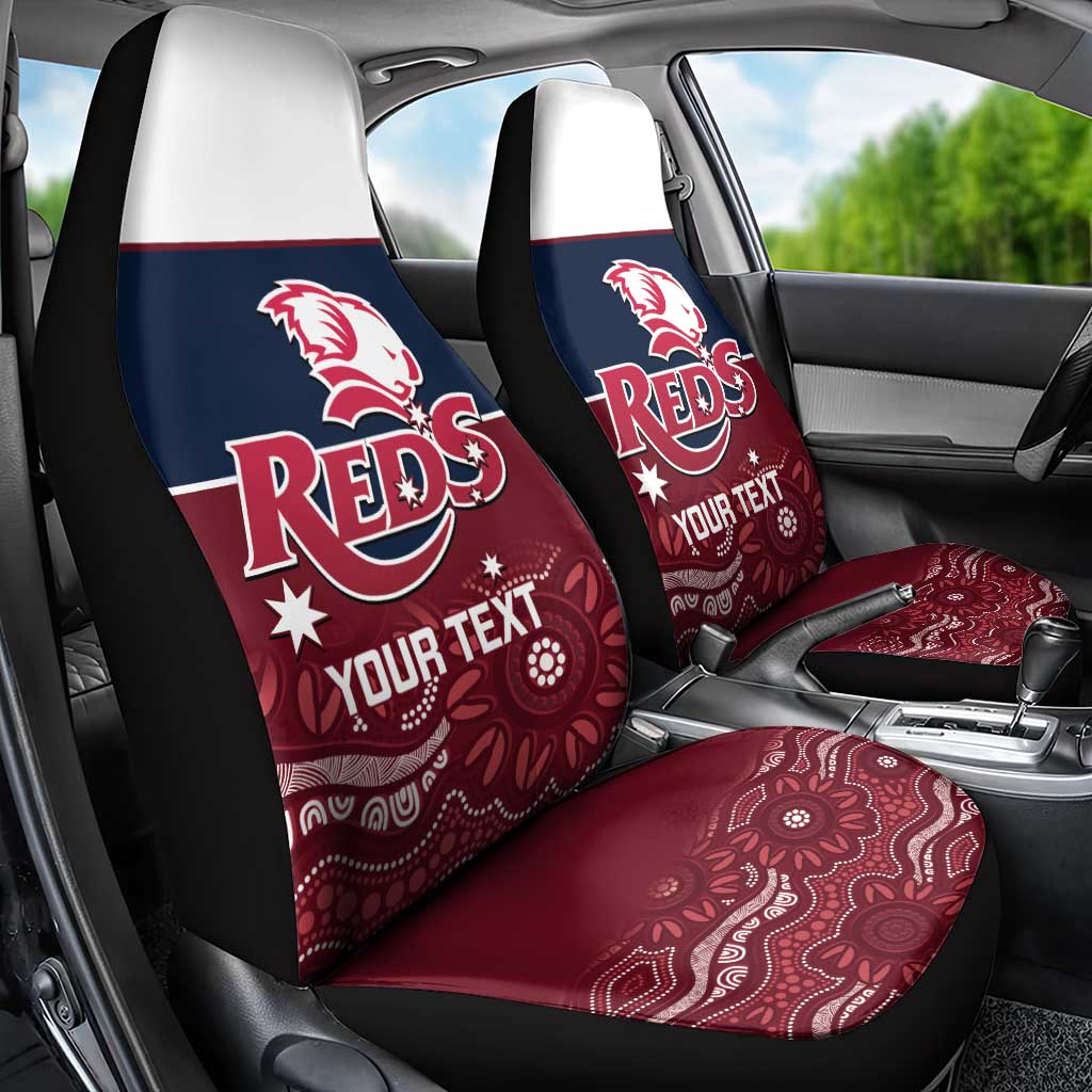 Custom Australia QLD Reds Car Seat Cover Queensland Aboriginal Art
