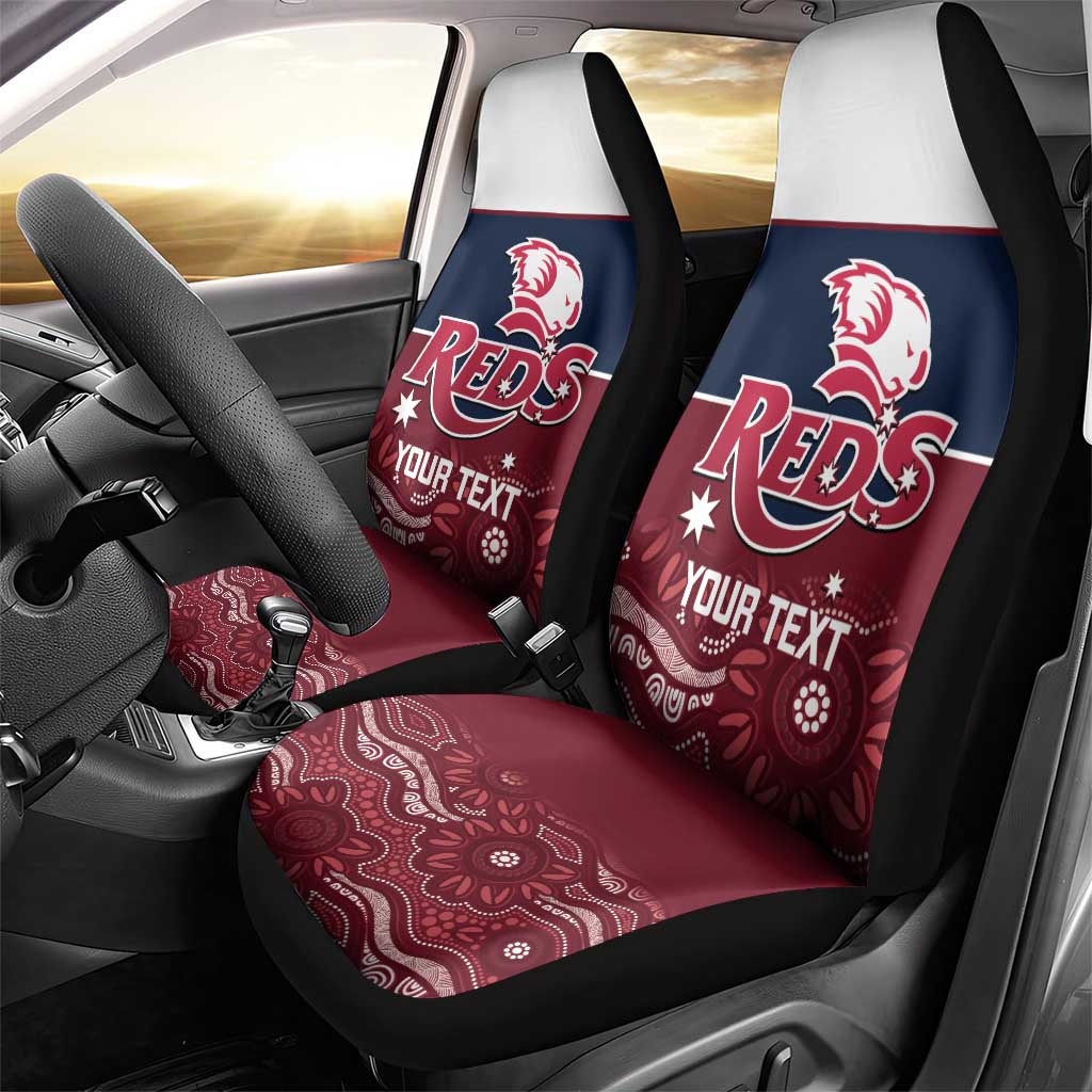 Custom Australia QLD Reds Car Seat Cover Queensland Aboriginal Art