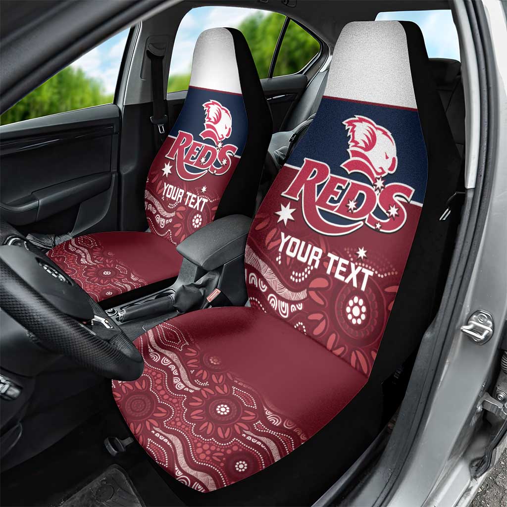 Custom Australia QLD Reds Car Seat Cover Queensland Aboriginal Art