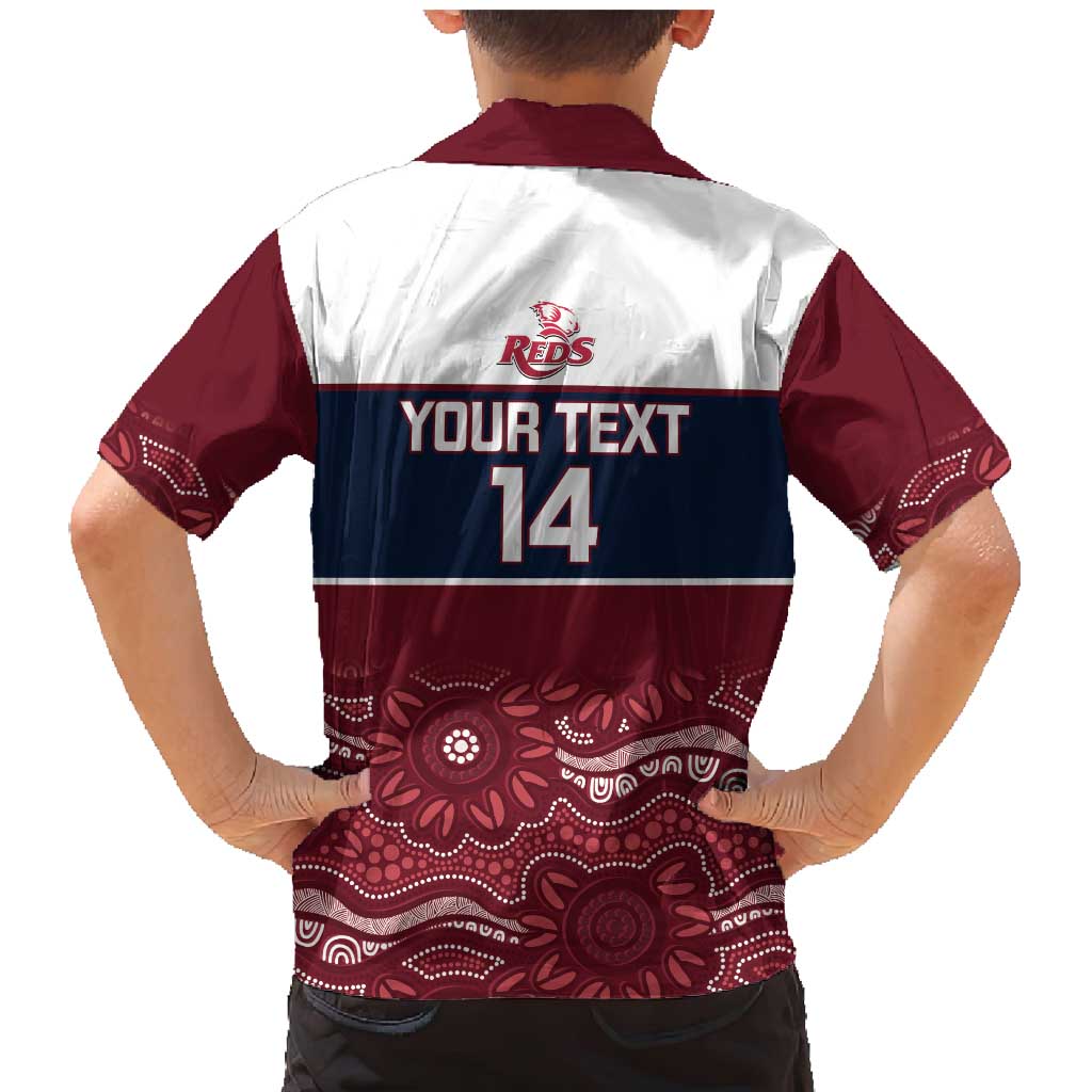 Custom Australia QLD Reds Family Matching Mermaid Dress and Hawaiian Shirt Queensland Aboriginal Art