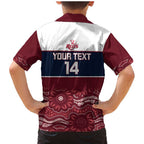 Custom Australia QLD Reds Family Matching Mermaid Dress and Hawaiian Shirt Queensland Aboriginal Art