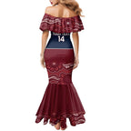 Custom Australia QLD Reds Family Matching Mermaid Dress and Hawaiian Shirt Queensland Aboriginal Art