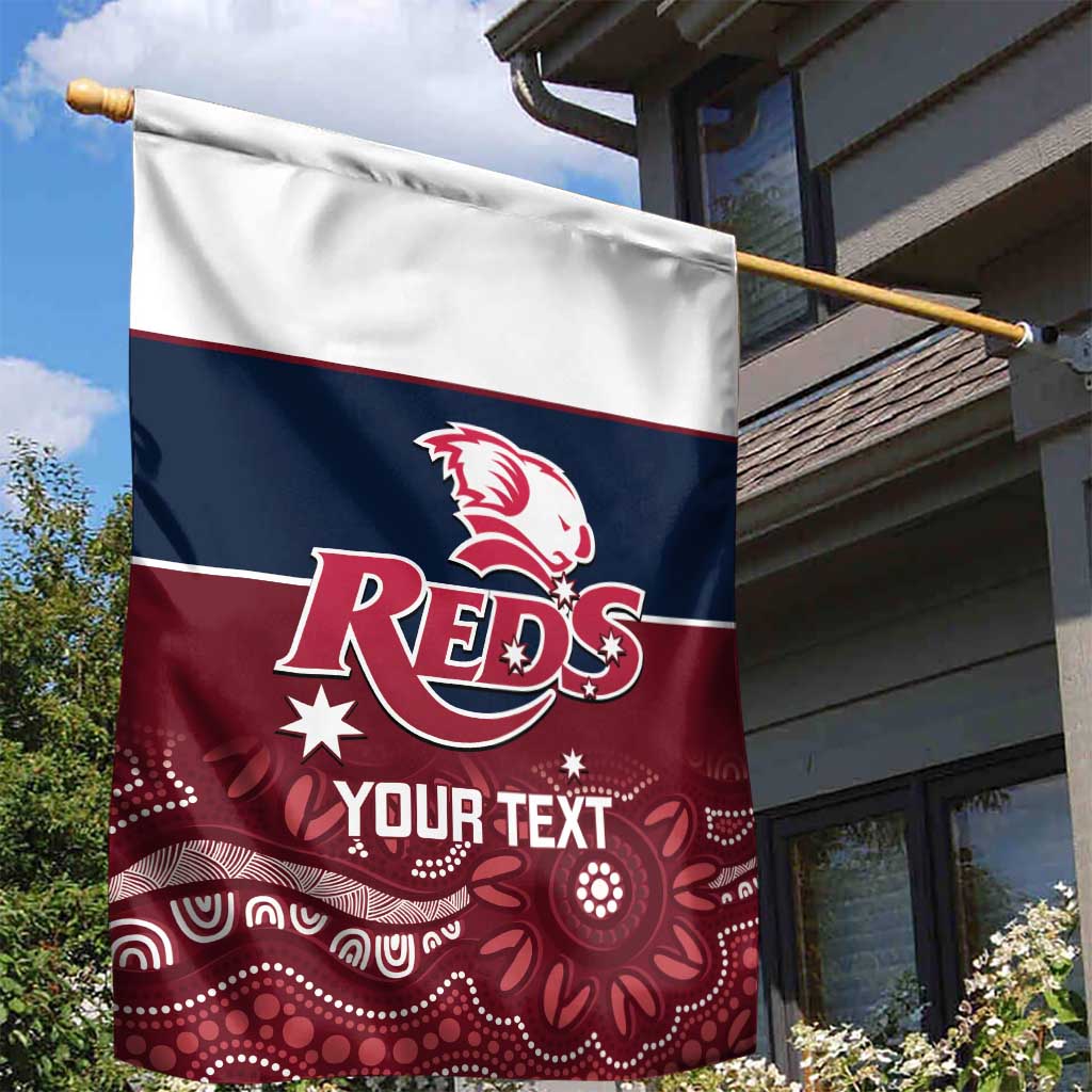 Custom Australia QLD Reds Garden Flag Queensland Aboriginal Art
