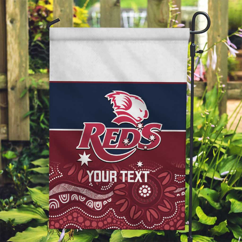 Custom Australia QLD Reds Garden Flag Queensland Aboriginal Art
