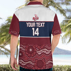 Custom Australia QLD Reds Hawaiian Shirt Queensland Aboriginal Art