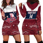 Custom Australia QLD Reds Hoodie Dress Queensland Aboriginal Art