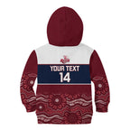 Custom Australia QLD Reds Kid Hoodie Queensland Aboriginal Art