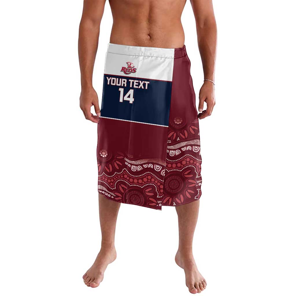 Custom Australia QLD Reds Lavalava Queensland Aboriginal Art