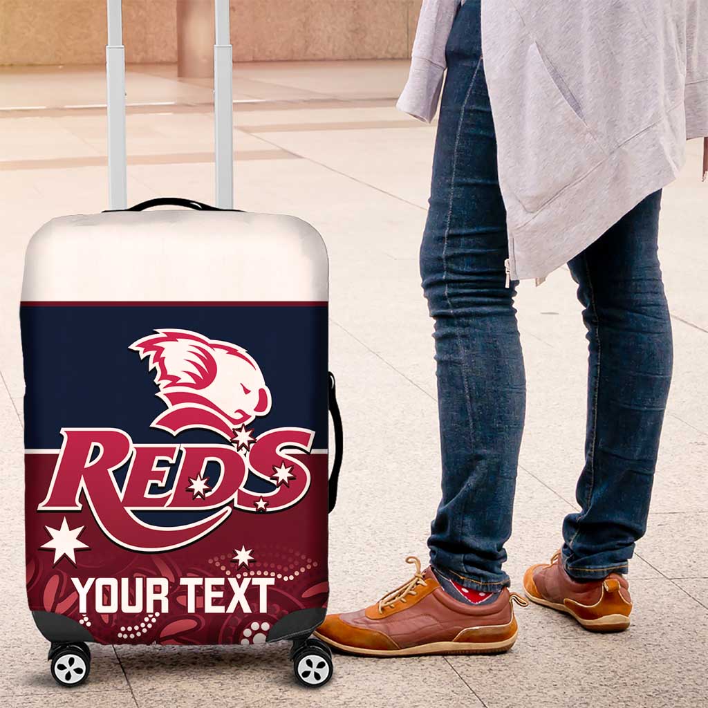 Custom Australia QLD Reds Luggage Cover Queensland Aboriginal Art