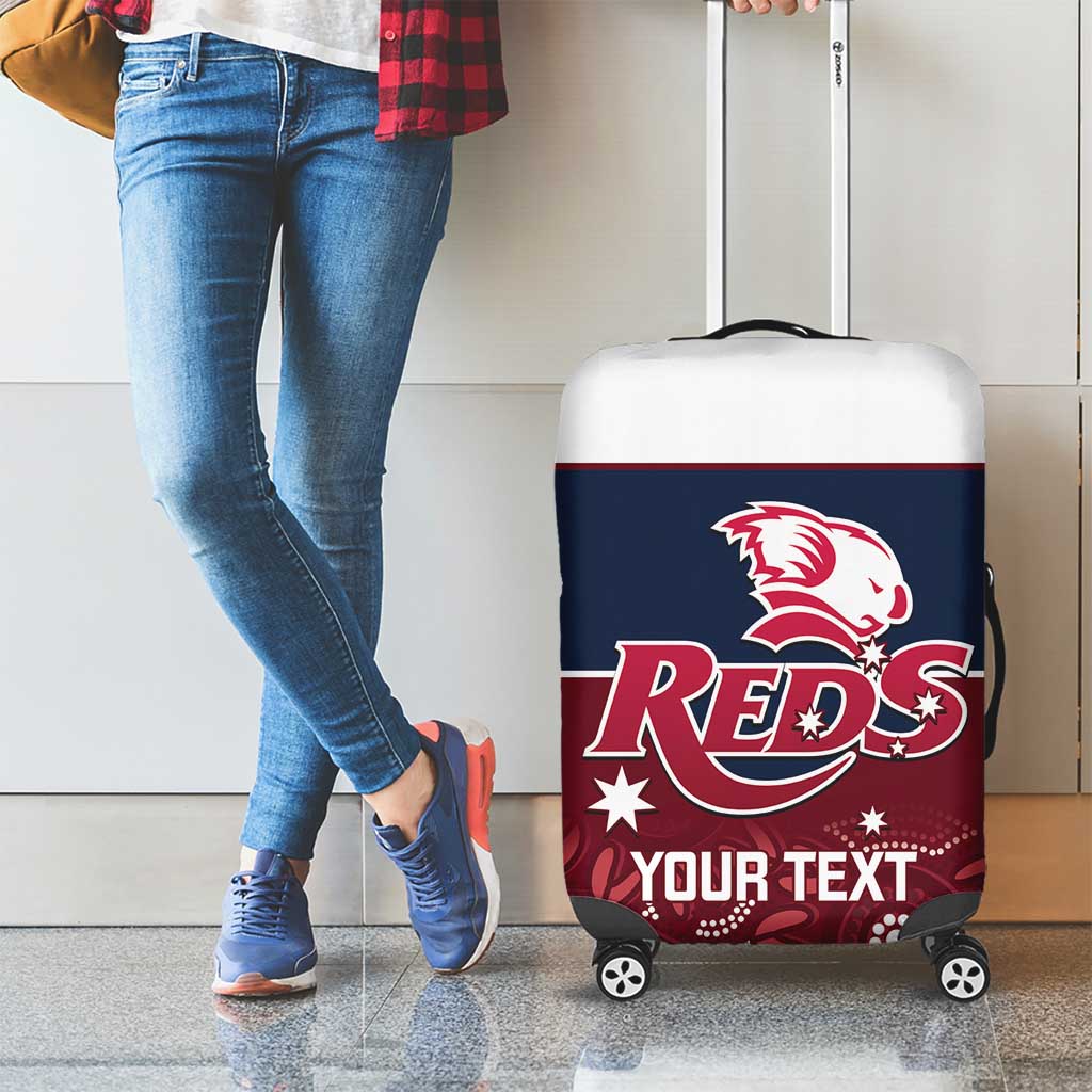 Custom Australia QLD Reds Luggage Cover Queensland Aboriginal Art