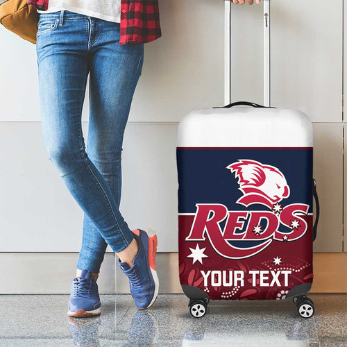Custom Australia QLD Reds Luggage Cover Queensland Aboriginal Art