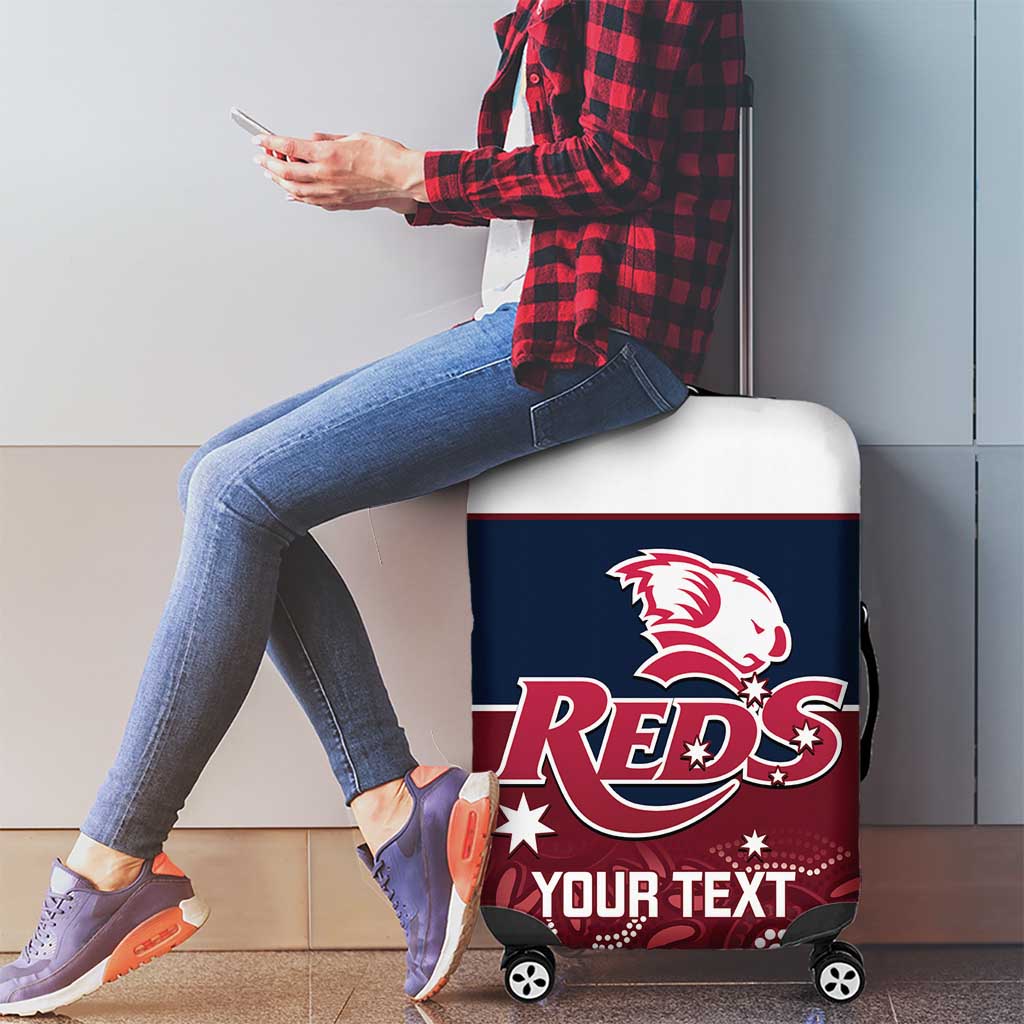 Custom Australia QLD Reds Luggage Cover Queensland Aboriginal Art