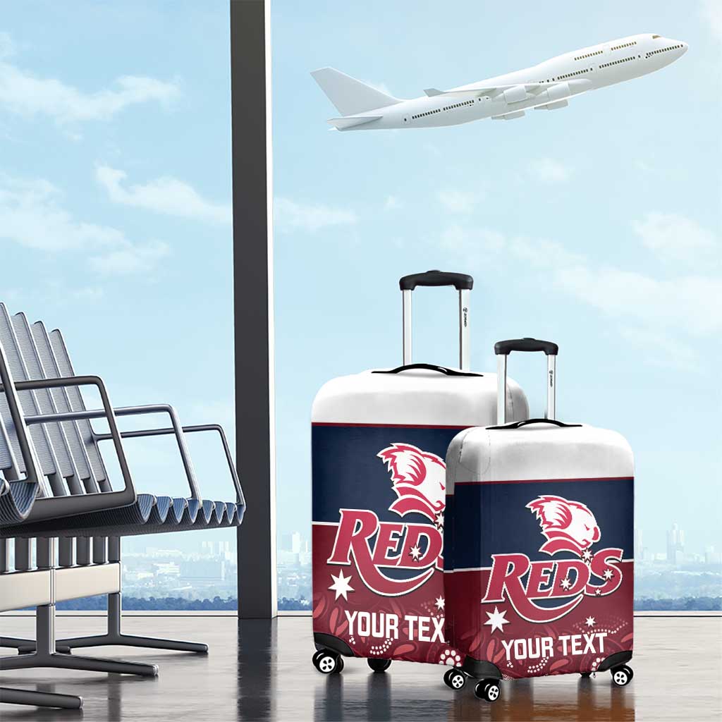 Custom Australia QLD Reds Luggage Cover Queensland Aboriginal Art