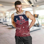 Custom Australia QLD Reds Men Tank Top Queensland Aboriginal Art