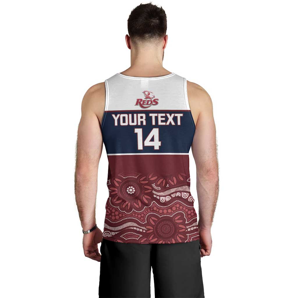 Custom Australia QLD Reds Men Tank Top Queensland Aboriginal Art